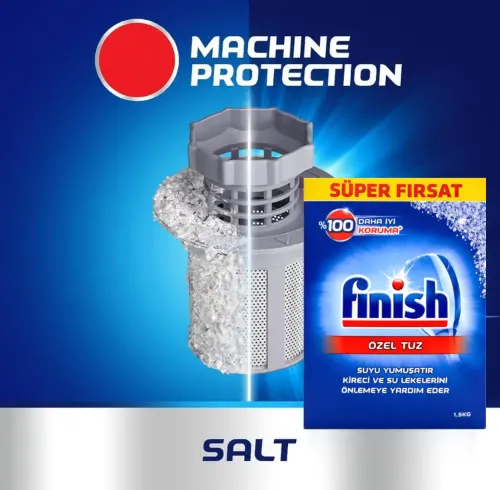 ویژگی نمک ظرفشویی فینیش 1.5کیلوگرم درجه دو
