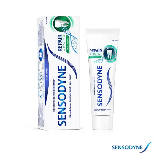 خمیردندان سنسوداین محافظ و ترمیم کننده 100g مدل Extra Fresh Repair &