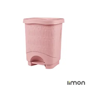 سطل پدالی چهارگوش طرح بامبو لیمون سایز کوچک 1582