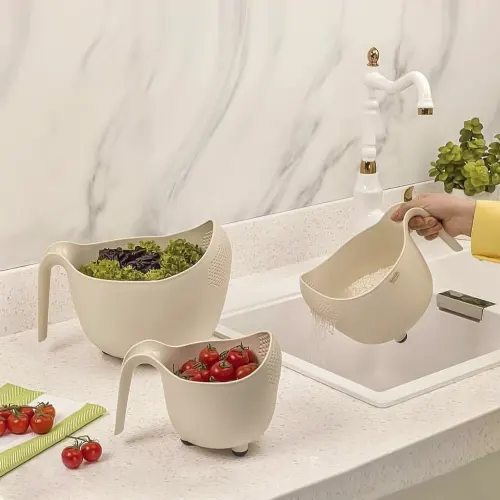 ست برنج شوی دسته دار لیمون 1330