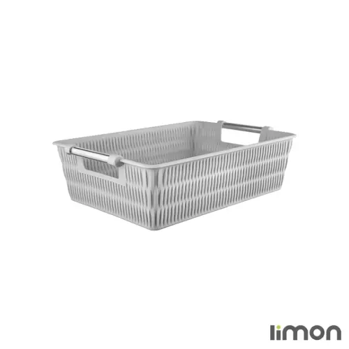 سبد طرح بامبو دسته استیل لیمون سایز 3 1386
