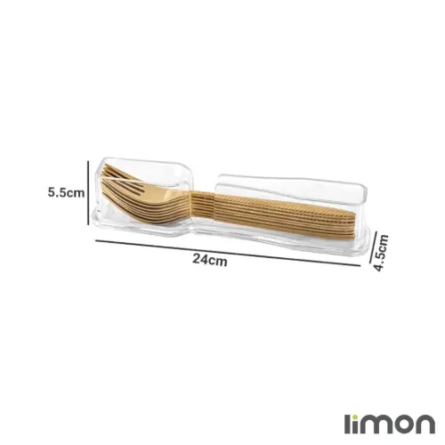 ابعاد جا قاشق و چنگال اکرولیک دربدار لیمون 6260