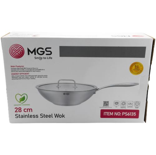 تابه وک استیل سایز 28 کد PS6135