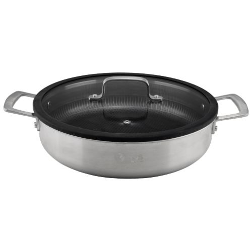 تابه سایز  24 دو دسته استیل کف لیزری کد PS3130