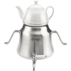 کتری و قوری چینی و استیل کد K41016M