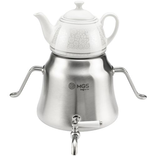 کتری و قوری چینی و استیل کد K41016M