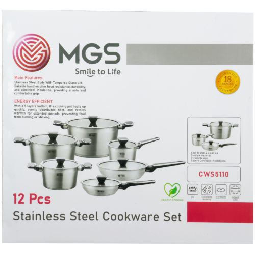 سرویس قابلمه 12 پارچه استیل کد CWS5110