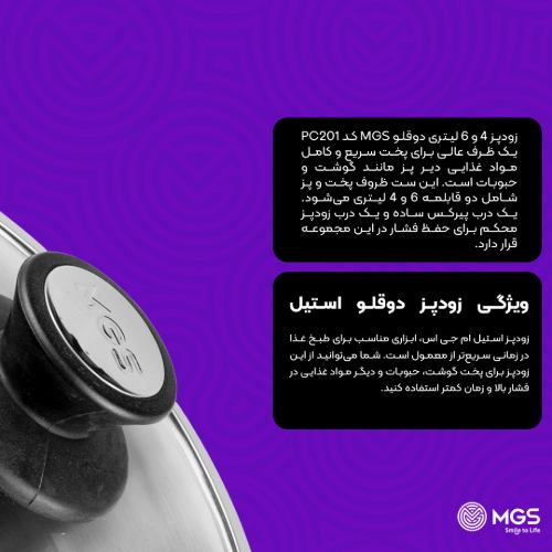 زودپز 4 و 6 لیتری دوقلو کد PC202