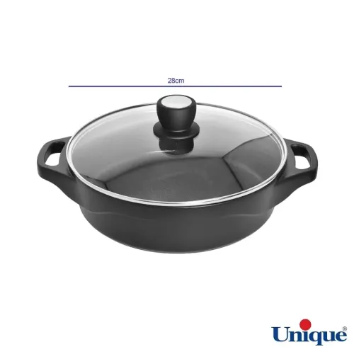 تابه گرانیتی دسته سیلیکون یونیک UN-8932 هلیوس سایز 28