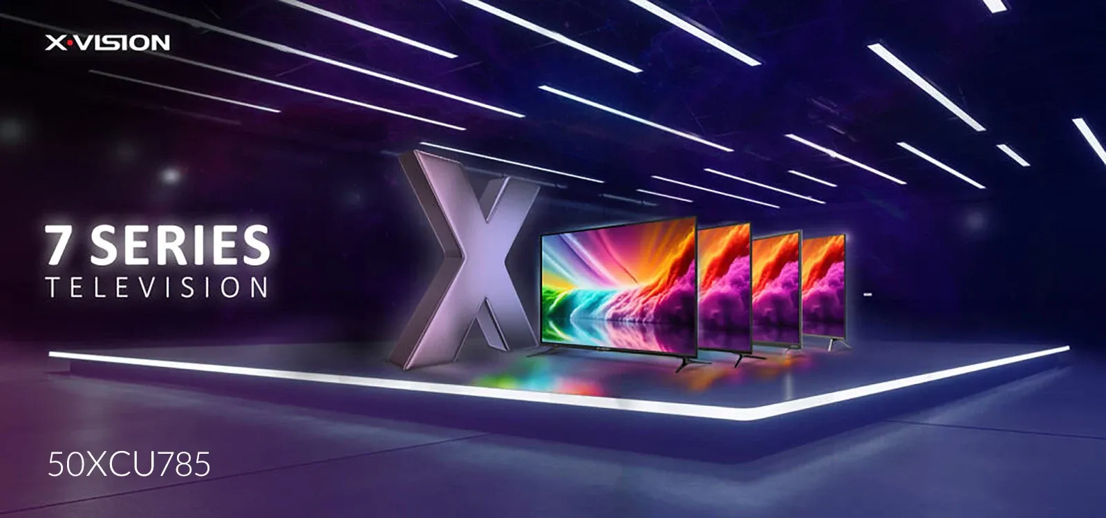 قیمت تلویزیون 50 اینچ UHD 4K ایکس ویژن هوشمند سری 7 مدل XCU785