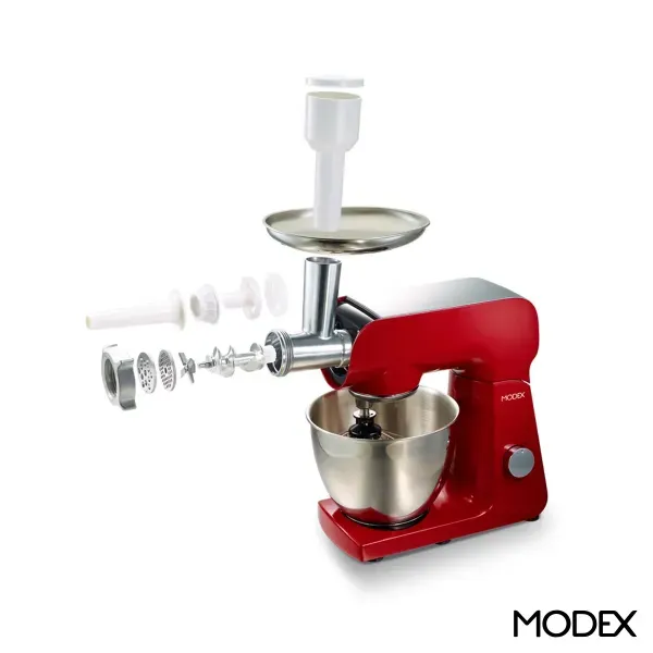 خرید همزن کاسه دار حرفه ای با چرخ گوشت بدنه کامل فلزی 5 لیتری مدل MX860