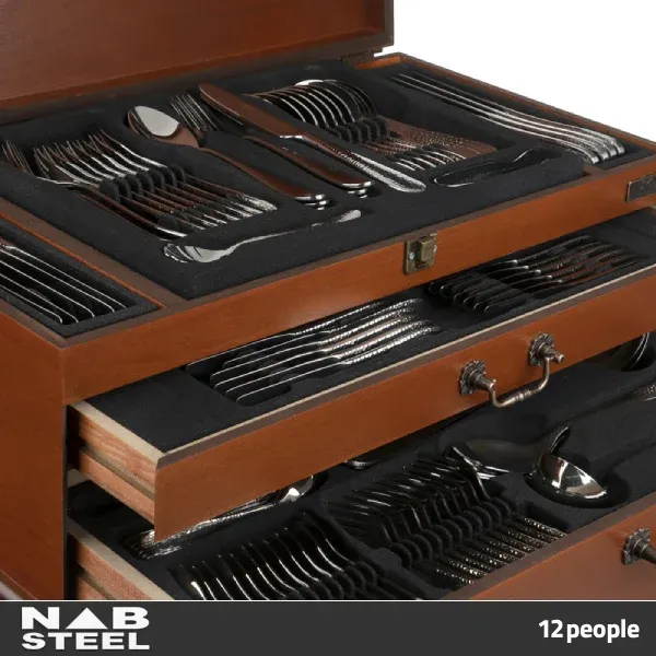 خرید قاشق چنگال ناب استیل 12 نفره