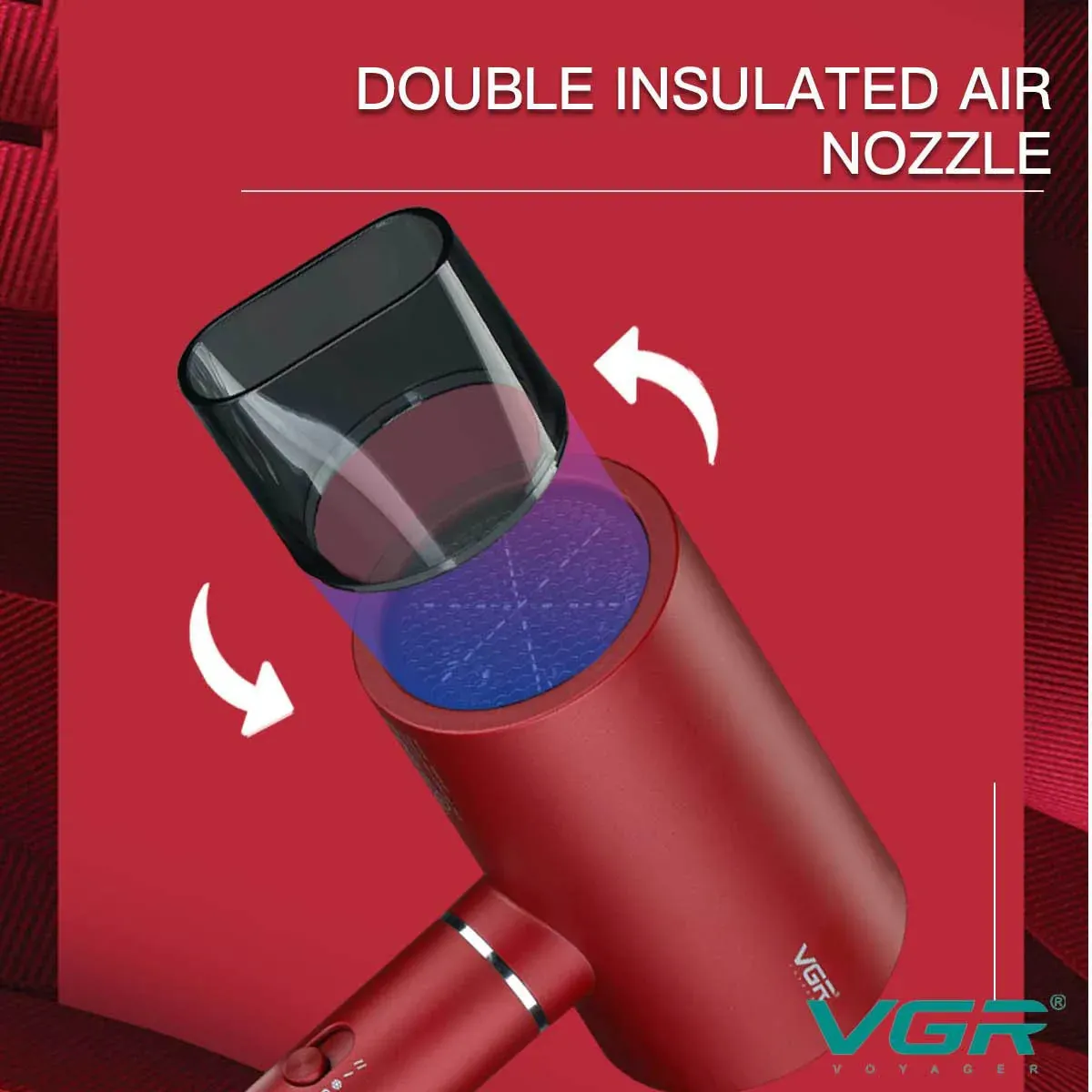 خرید سشوار وی جی آر 1800 وات با ضمانت اصالت کالا- اورجینال