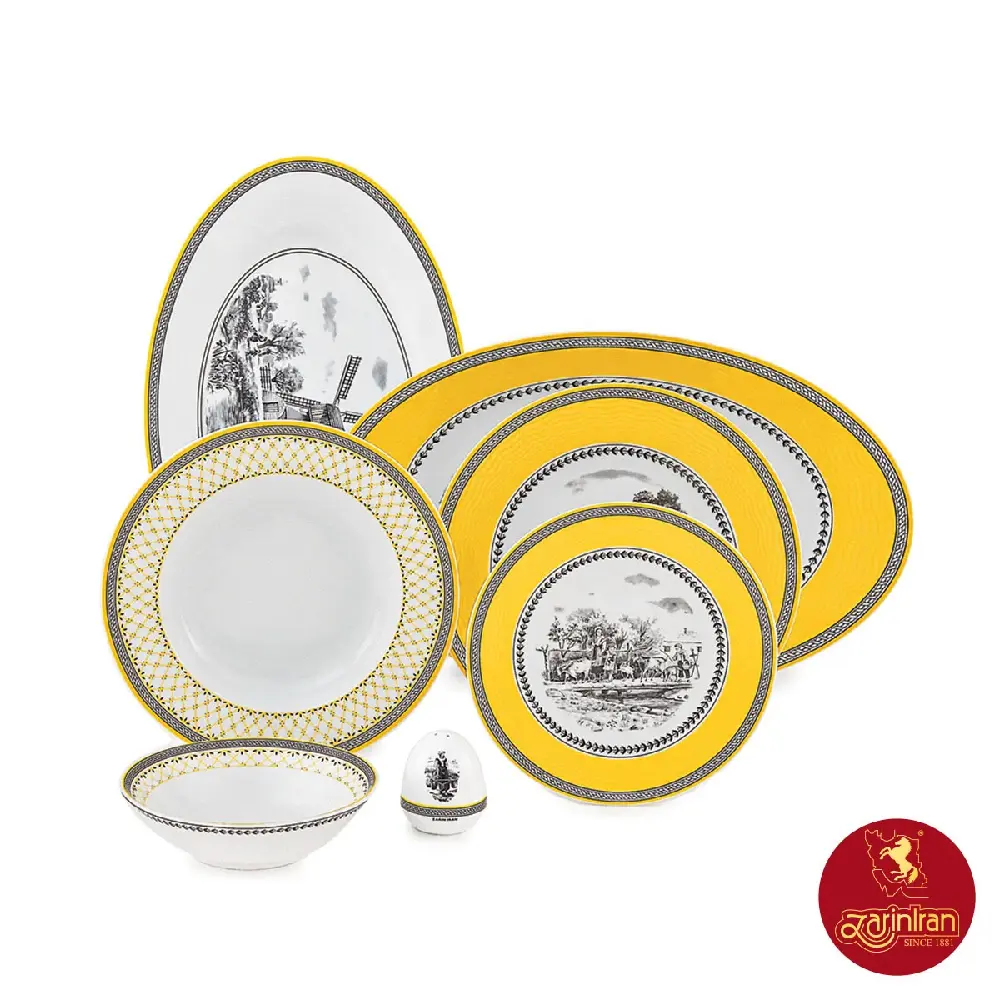 طراحی و رنگ چینی زرین 6 نفره