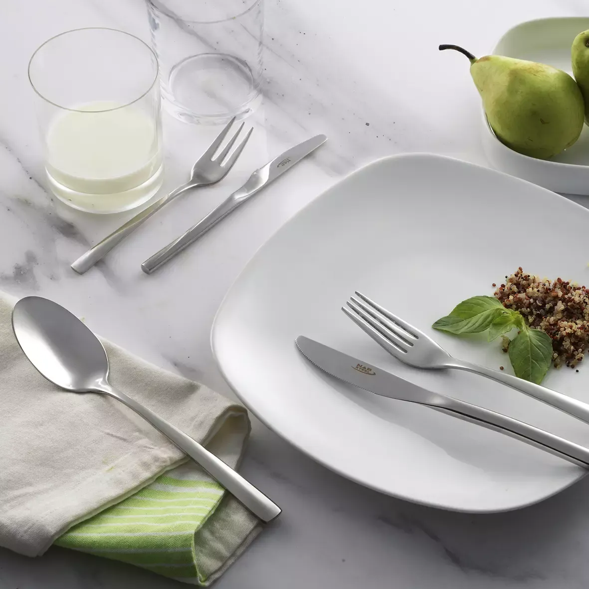 قاشق چنگال ناب استیل مدل فلورانس