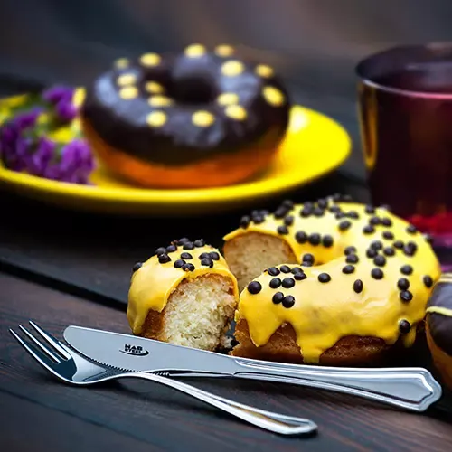 خرید قاشق چنگال ناب استیل مدل ونیز از زرین جهاز