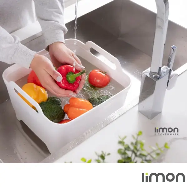 آبکش و لگن پلاستیکی مستطیلی