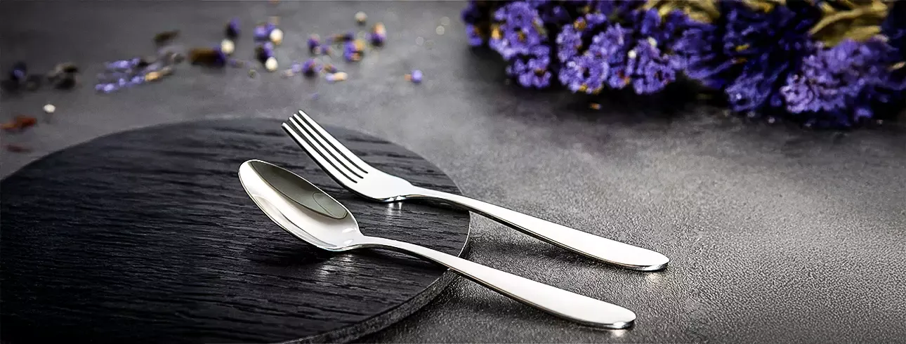 قاشق و چنگال 6 نفره ناب استیل