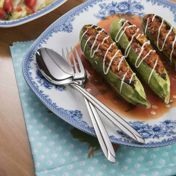 قاشق چنگال ناب استیل 6 نفره مدل پالرمو