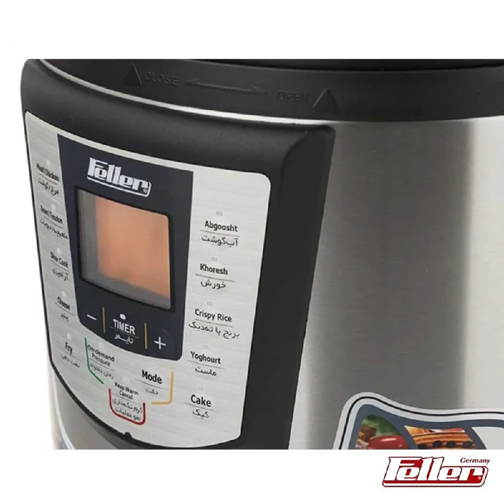 خرید زودپز برقی فلر با برنامه های پخت پیش فرض و پنل دیجیتالی