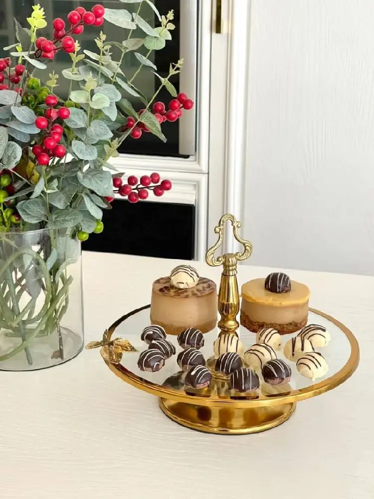 ظرف شیرینی خوری شیشه‌ای شیک