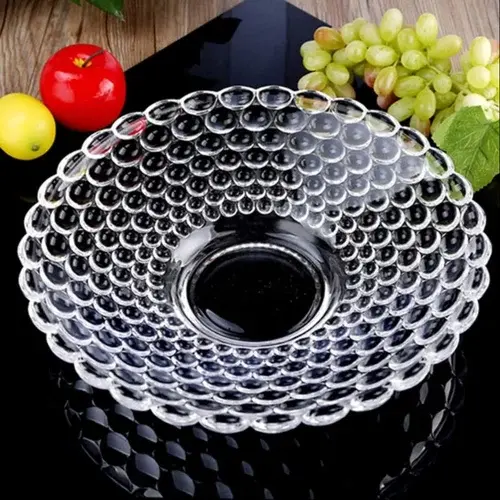 خرید ظرف شیرینی خوری شیشه ای بدون پایه