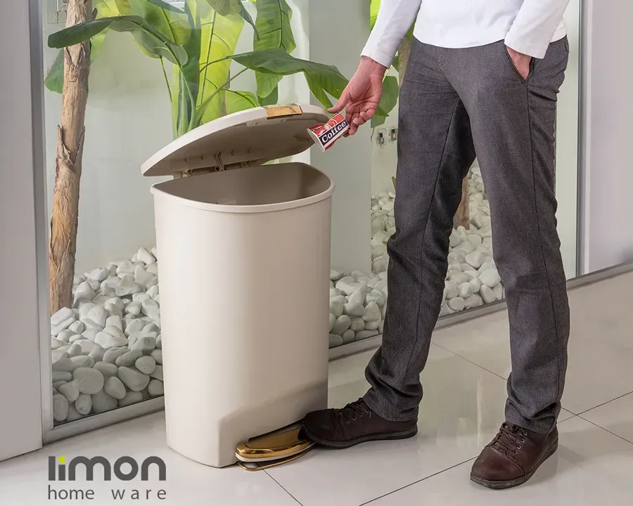 قیمت سطل زباله پدالی لیمون