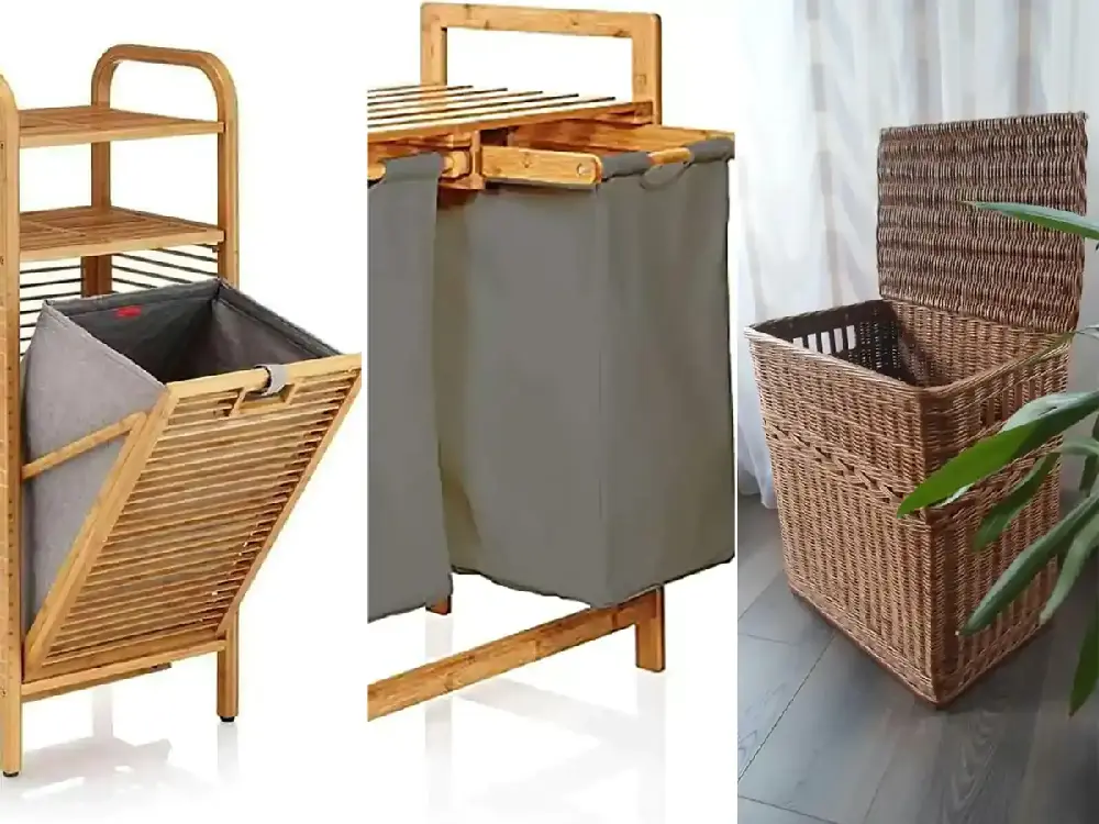 سبد لباس چرک با طراحی زیبا 