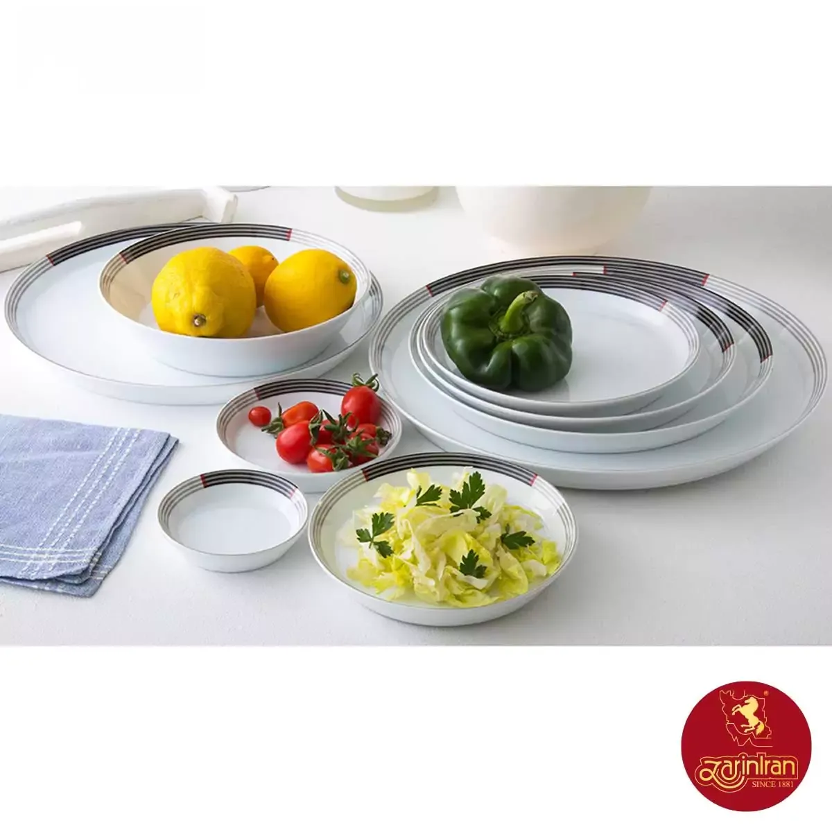 خرید انواع سرویس ظروف چینی زرین فرم اس با طرح های متنوع