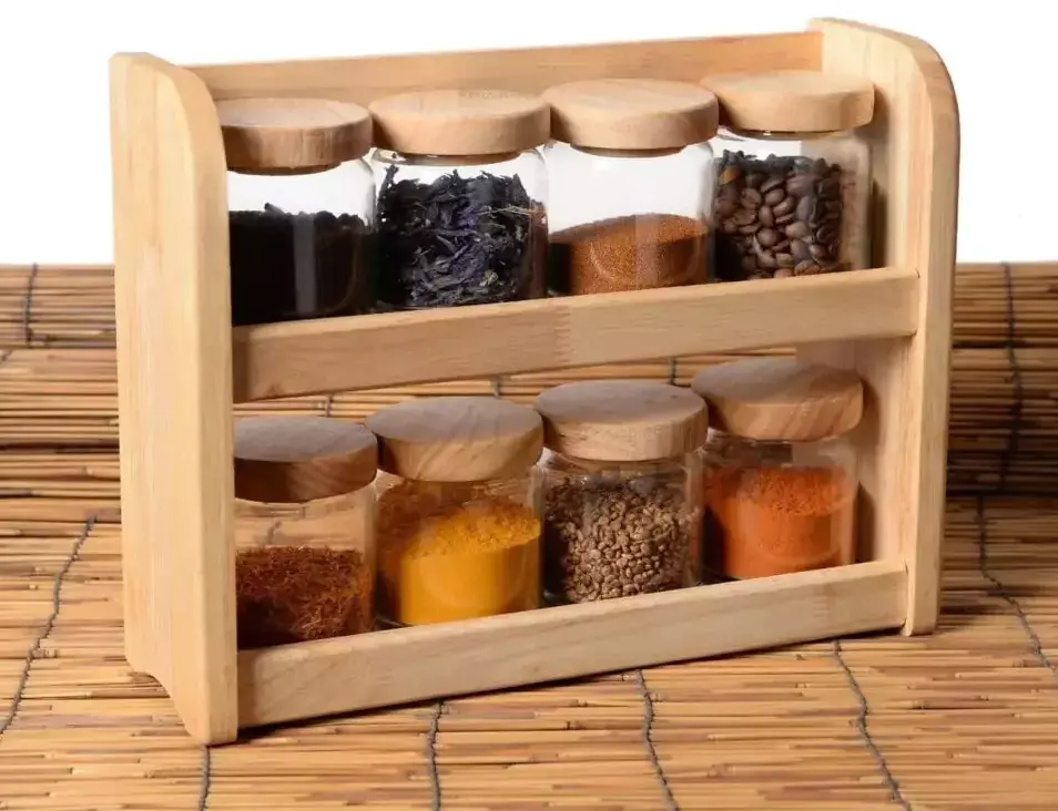 خرید جا ادویه چوبی