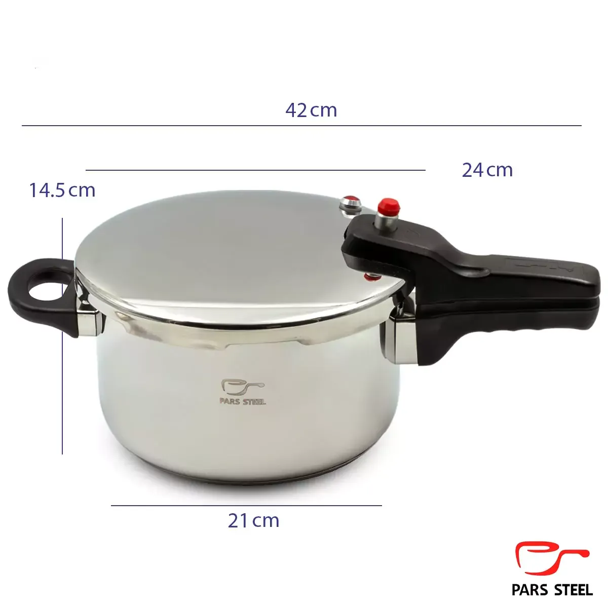 خرید زودپز برند پارس استیل با ظرفیت کافی و ابعاد استاندارد